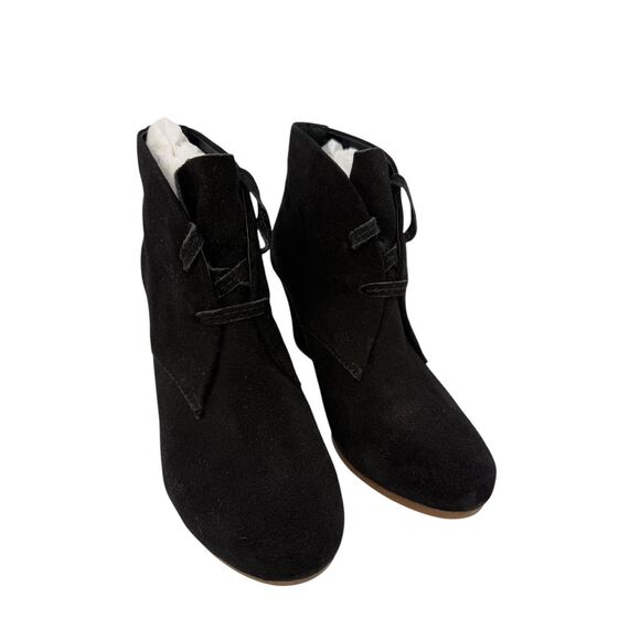 Dolce Vita Black Suede Pellie Lace Up Booties Size 8.5 - Picture 1 of 7